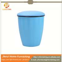 PP stool with pu cover/ottoman/plastic storage stool/plastic stool JR-2006N